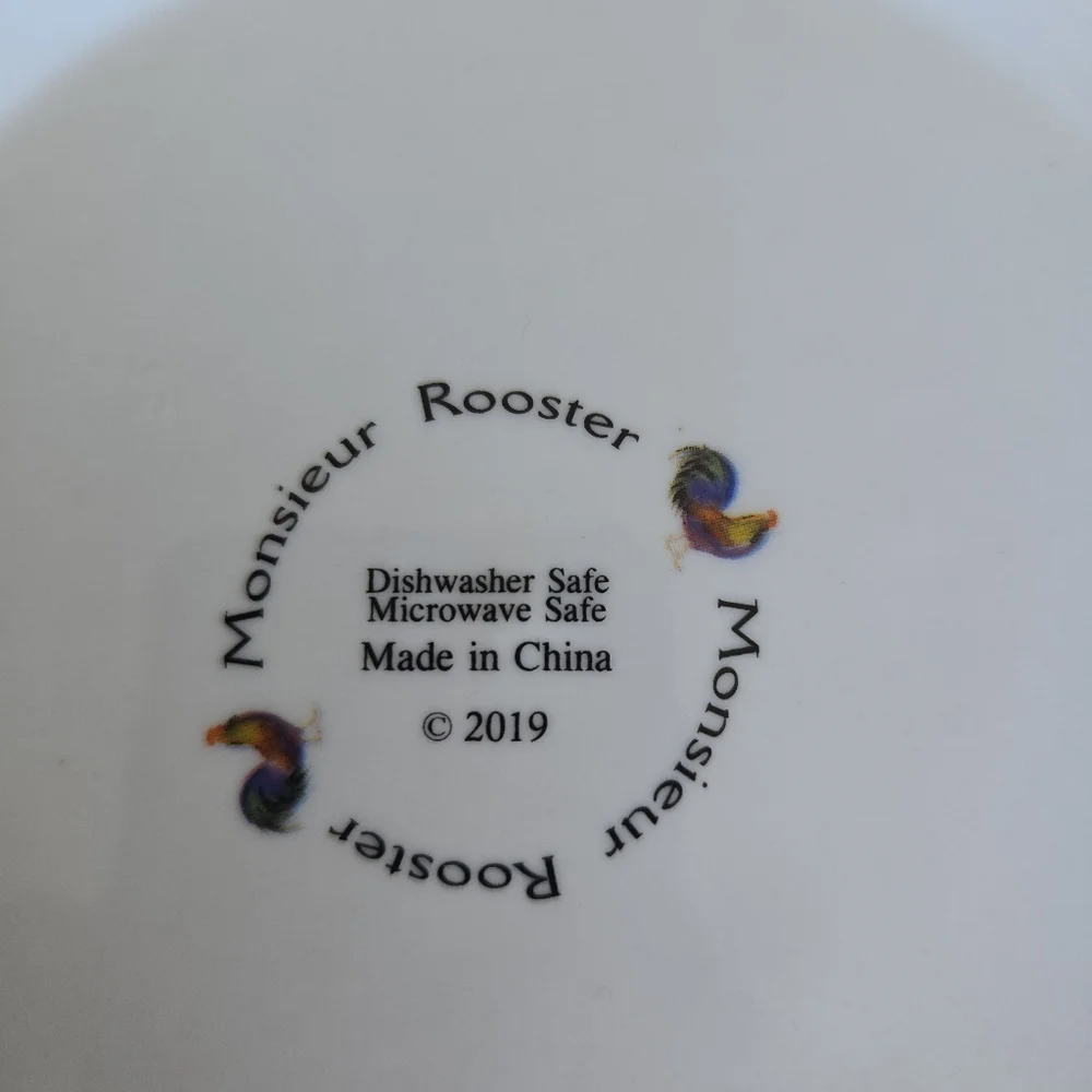 Set Of‎ 4 Rooster 8" Plates - Picture 4 of 4